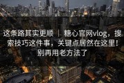 这条路其实更顺 ｜ 糖心官网vlog，搜索技巧这件事，关键点居然在这里！别再用老方法了